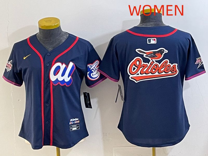 Women 2025 Baltimore Orioles Blank Drak Blue All star Nike MLB Jersey style 01